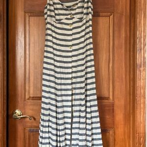 Maeve Ivory & Grey Stripe Summer Fun Dresses